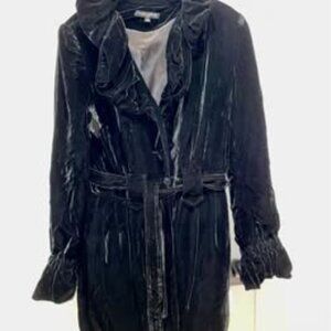 Mario Serrano Crushed Velvet coat jacket Size 10 (Fits as an 8 IMO)